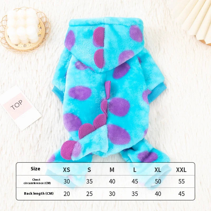 Plush Dinosaur Pet Clothes Outfit