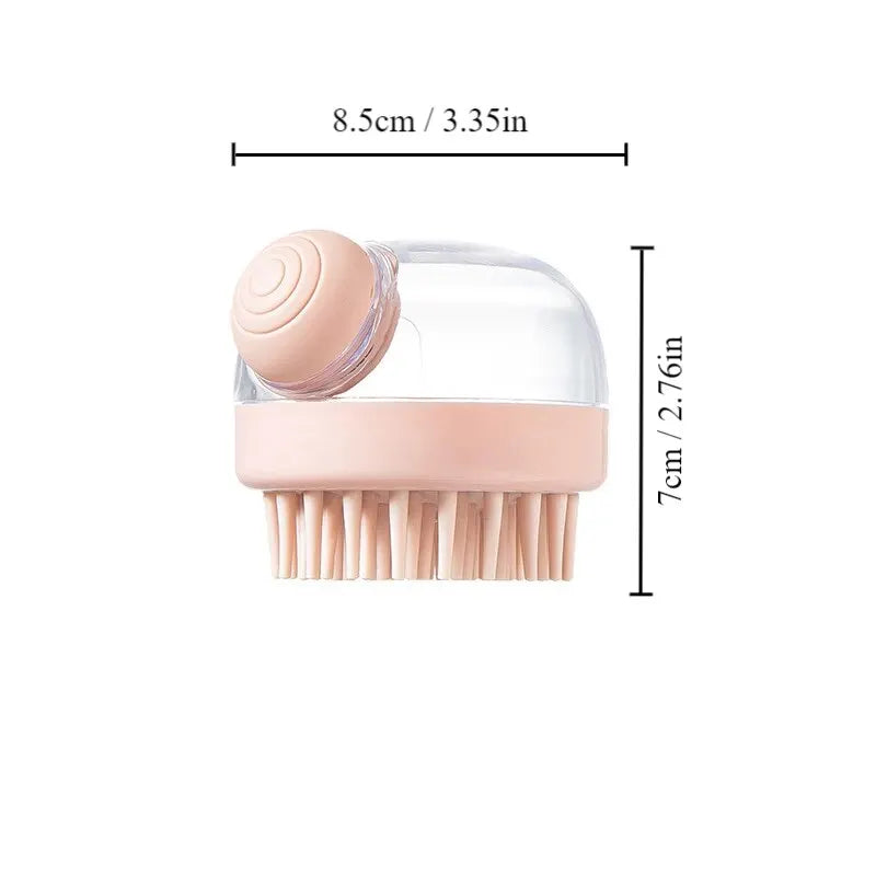 Silicone Pet Bath Brush with Dispenser
