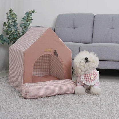 Foldable Winter Warm Pet House Bed