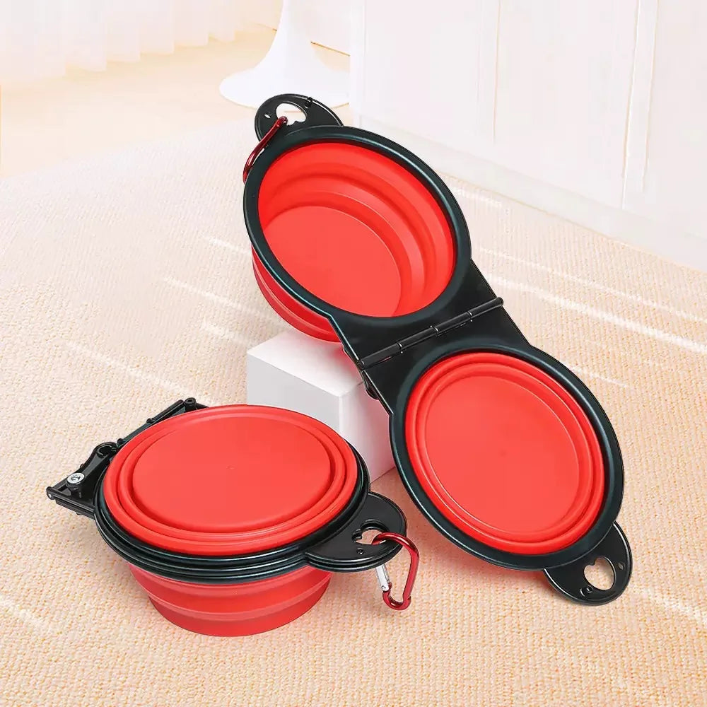 2-in-1 Foldable Travel Dog Bowl