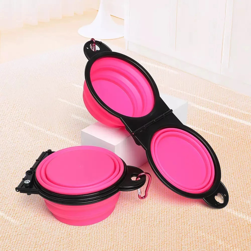 2-in-1 Foldable Travel Dog Bowl
