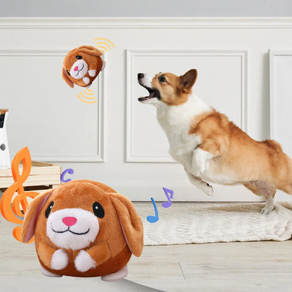 Automatic Bouncing Squeaky Dog Toy