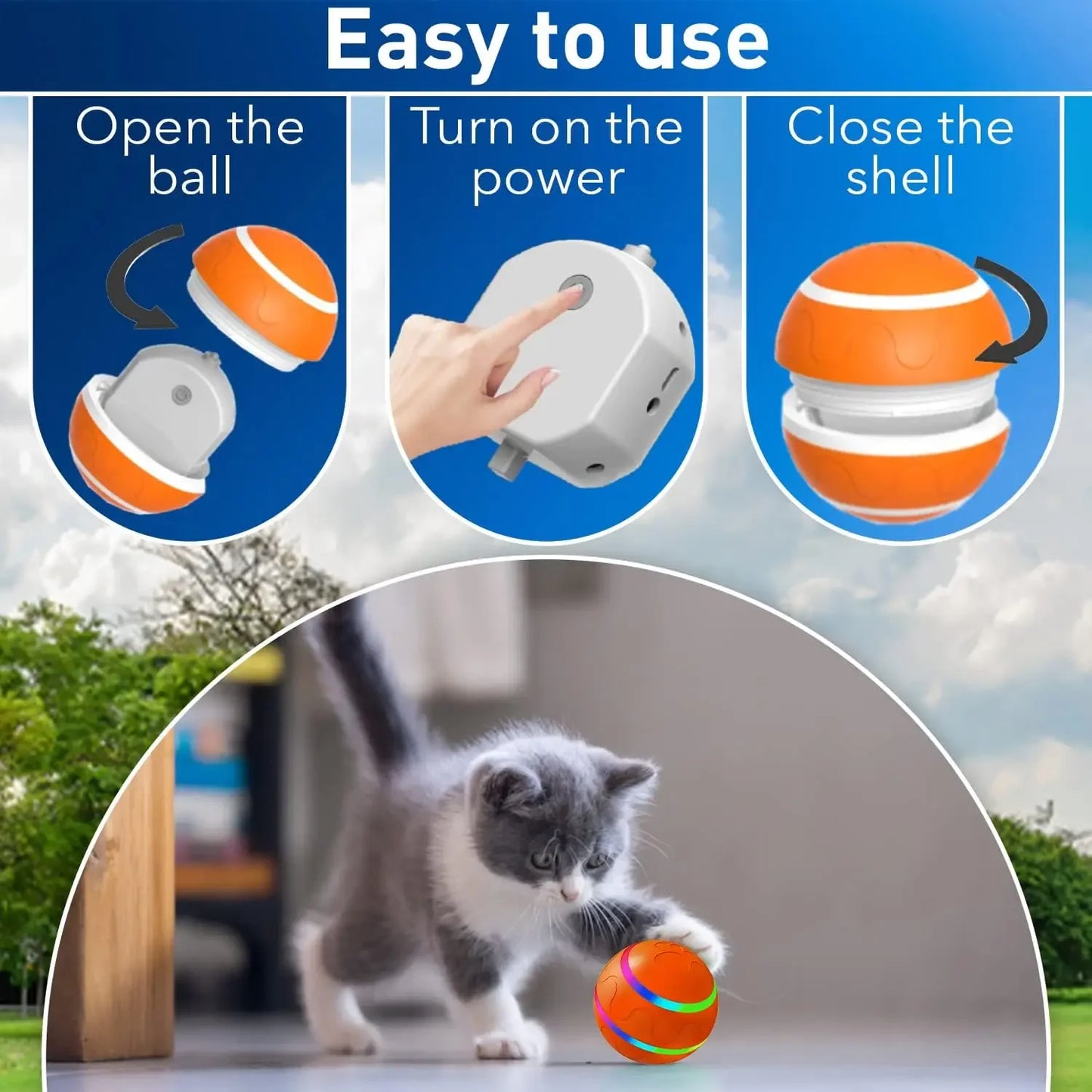 Interactive Flashing Remote Dog Toy Ball