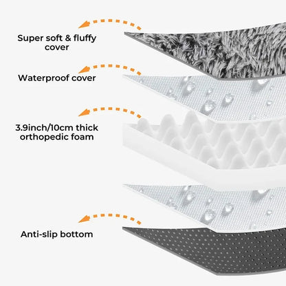 Large Winter Warm Plush Dog Bed