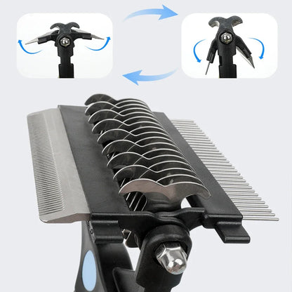 3-in-1 Pet Deshedding Grooming Brush