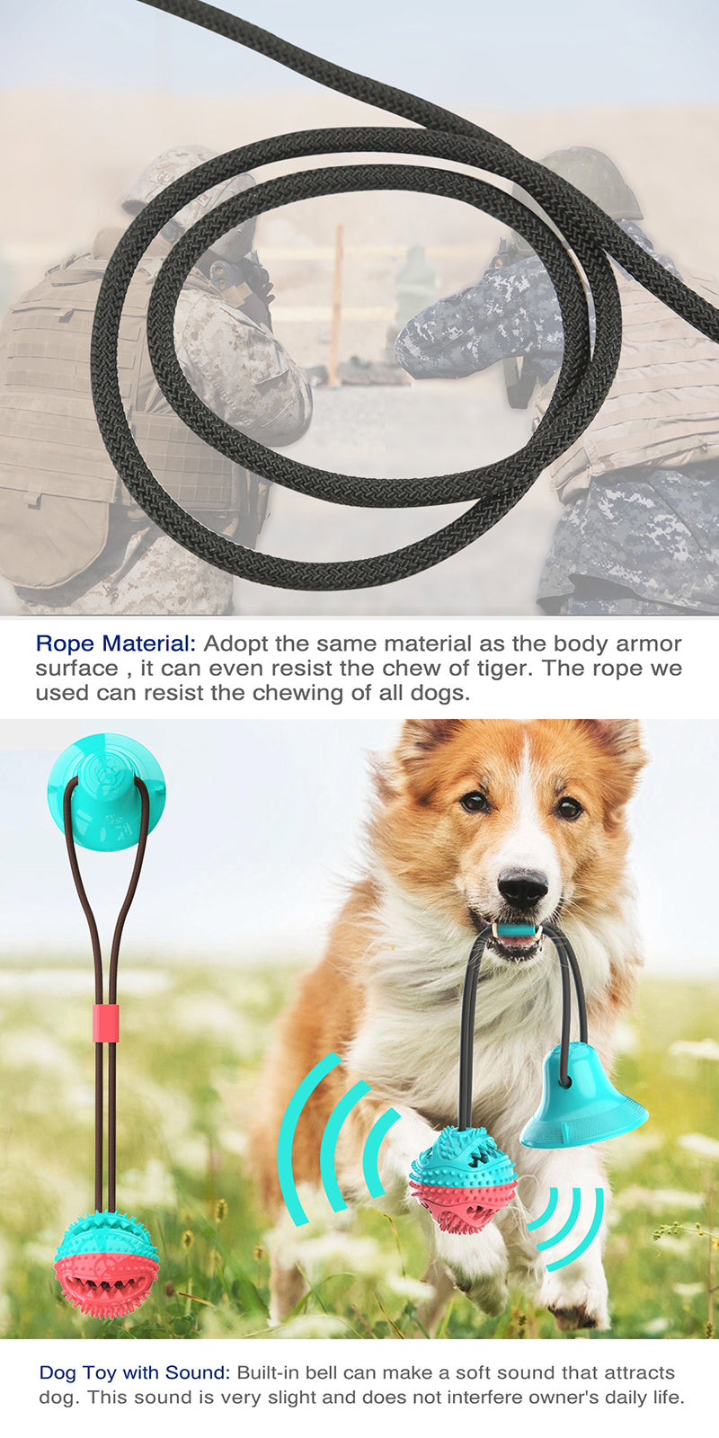 Interactive Suction Rope Dog Chew Toy