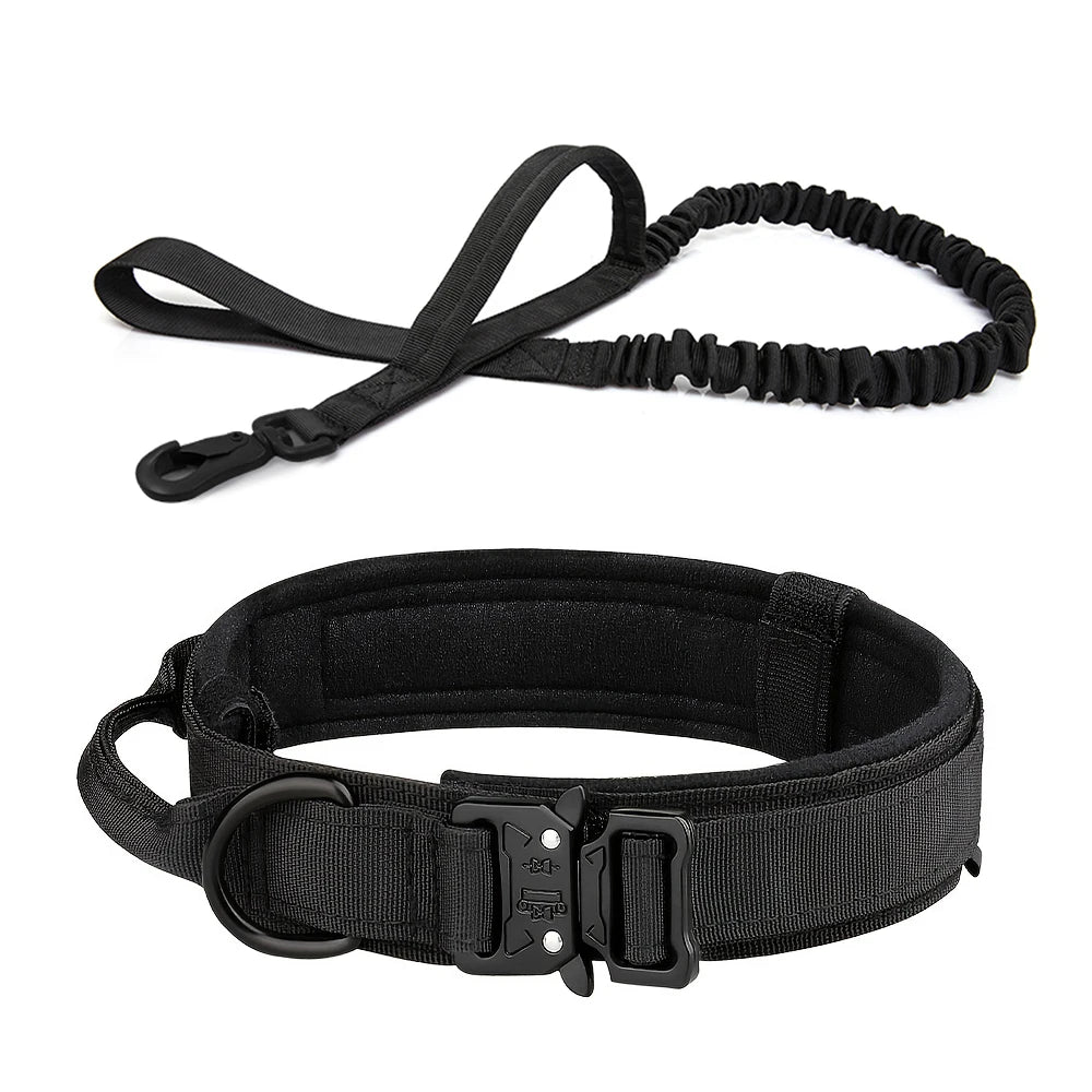 Heavy Duty Tactical Dog Collar Leash Set