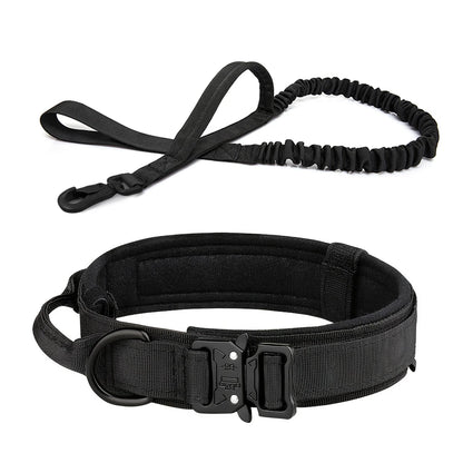 Heavy Duty Tactical Dog Collar Leash Set