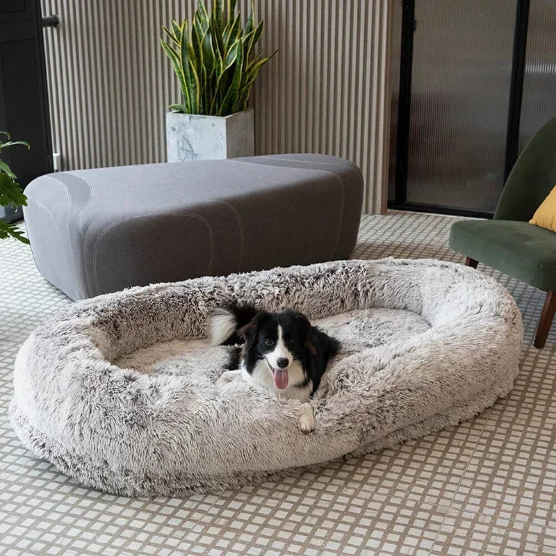 Large Winter Warm Plush Dog Bed