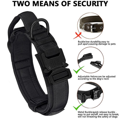 Heavy Duty Tactical Dog Collar Leash