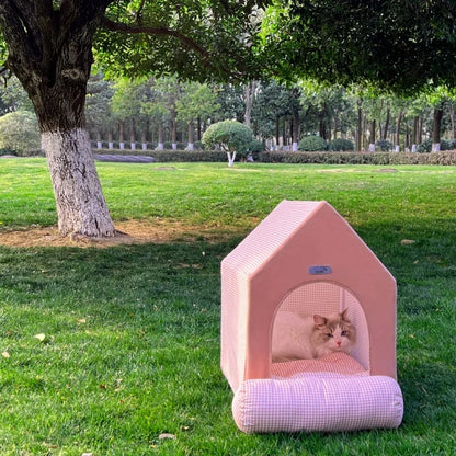 Foldable Winter Warm Pet House Bed