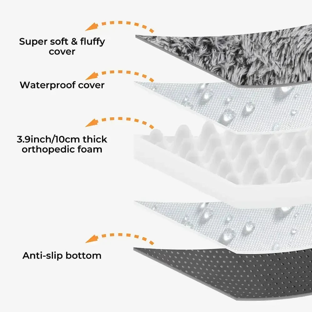 Large Winter Warm Plush Dog Bed