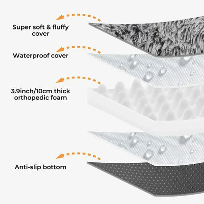 Large Winter Warm Plush Dog Bed