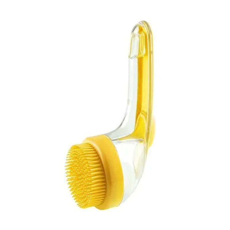 2-in-1 Long Handle Pet Bath Brush with Dispenser