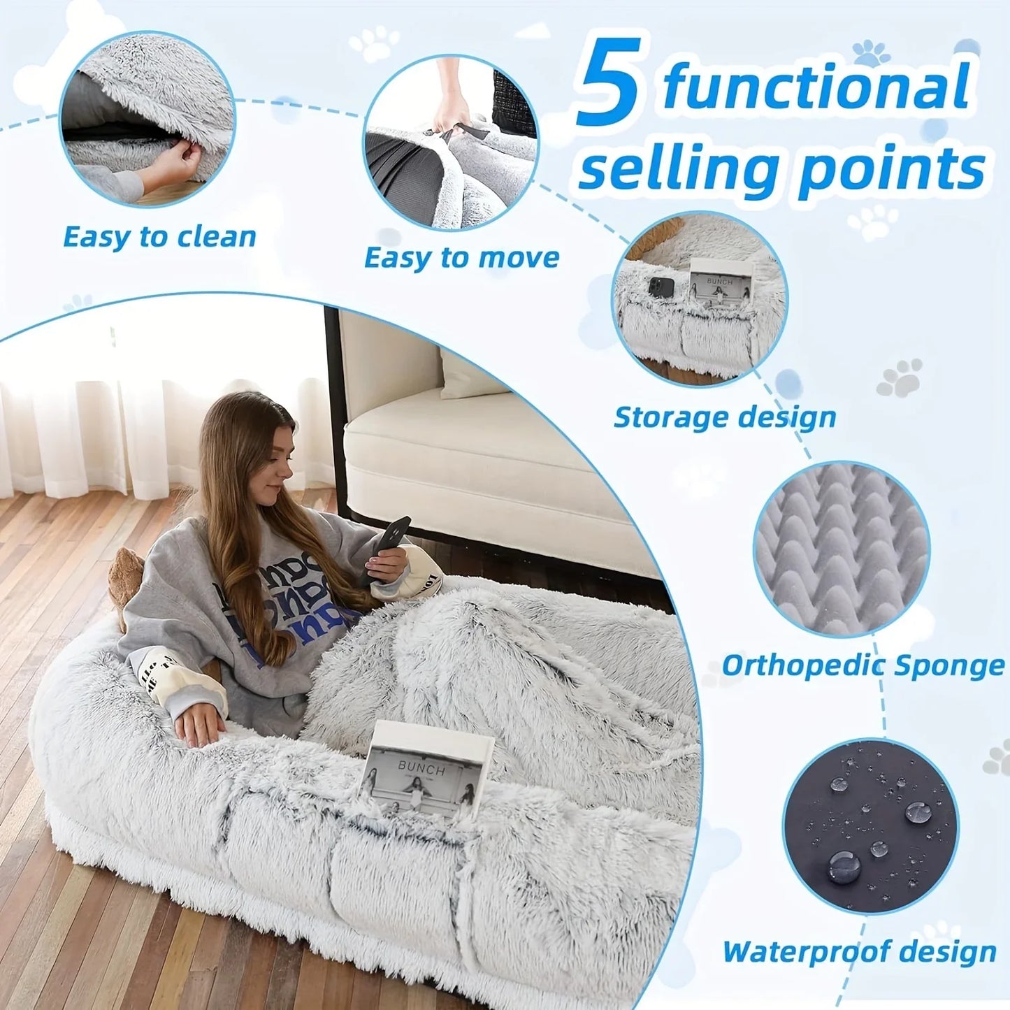 Human-Sized Large Dog Bed