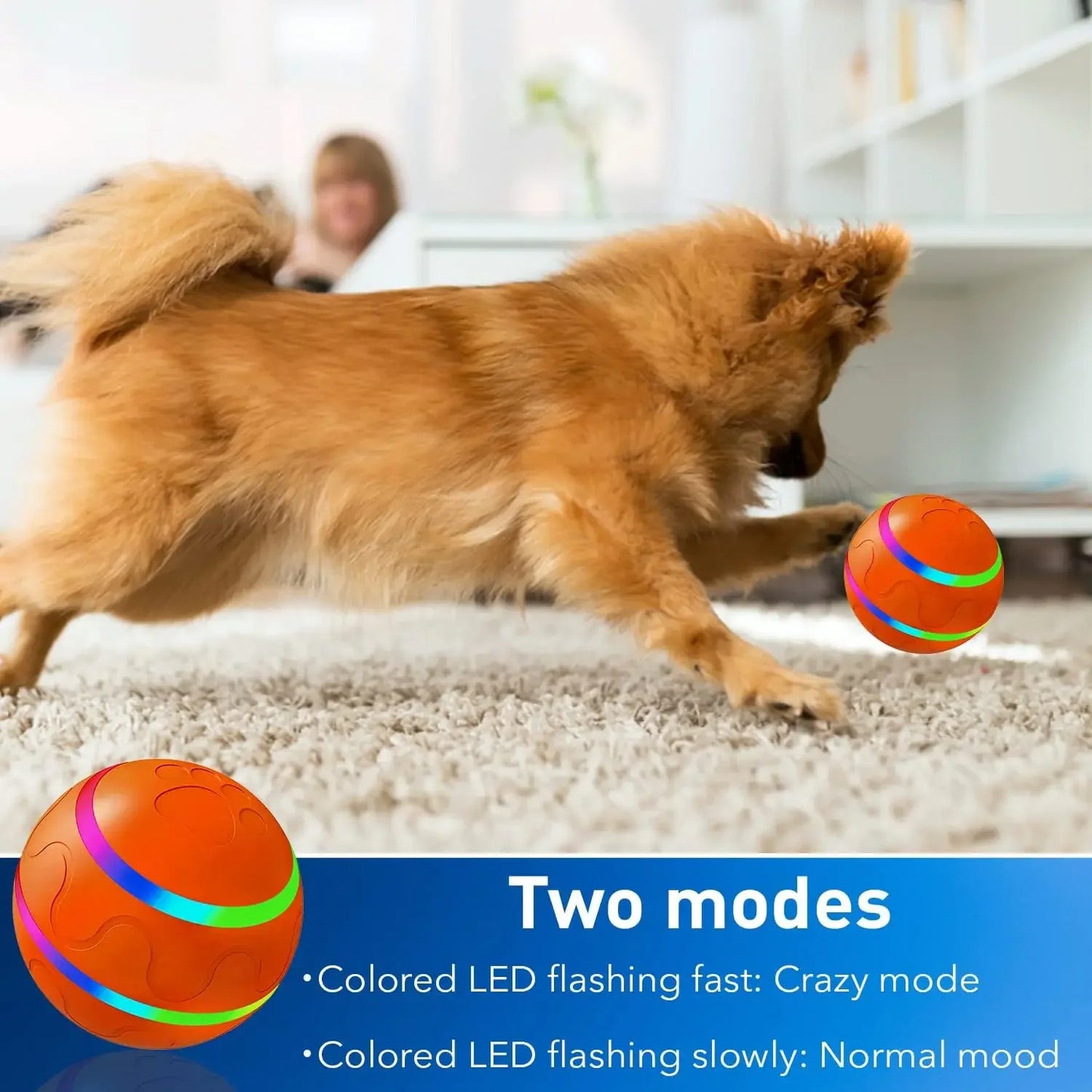 Interactive Flashing Remote Dog Toy Ball