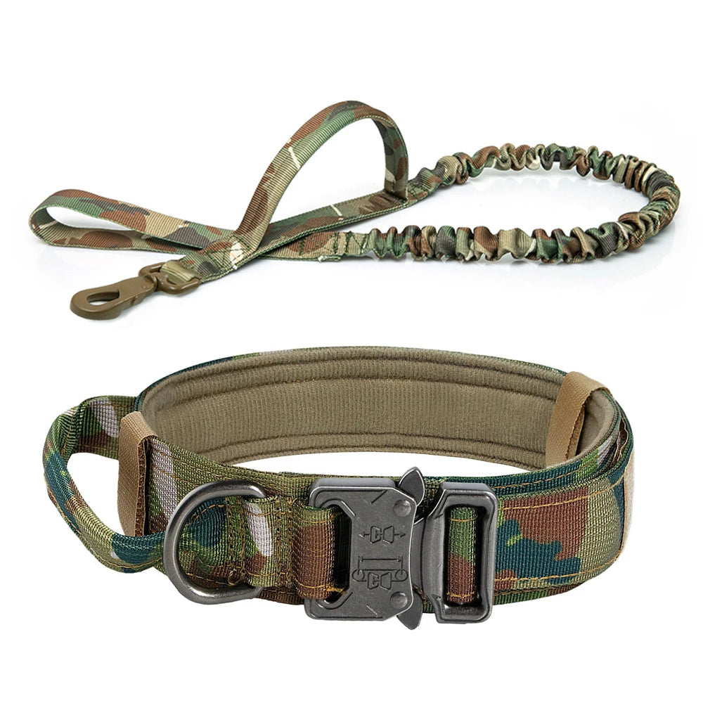 Heavy Duty Tactical Dog Collar Leash Set
