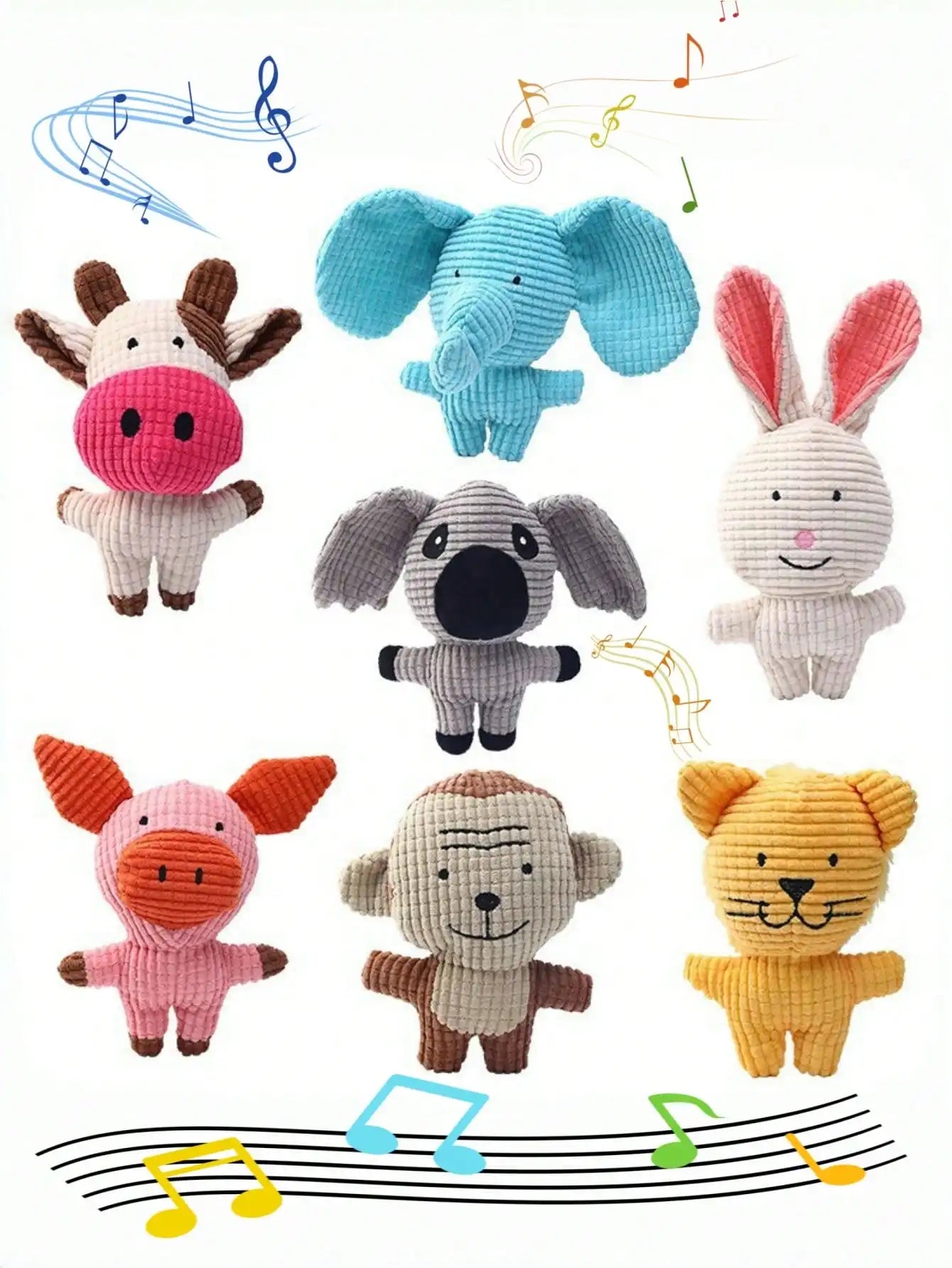 Cute Squeaky Plush Animal Dog Toy