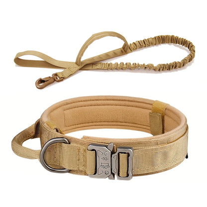Heavy Duty Tactical Dog Collar Leash Set