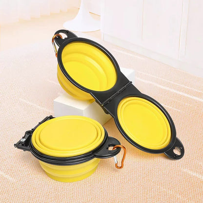 2-in-1 Foldable Travel Dog Bowl