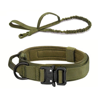 Heavy Duty Tactical Dog Collar Leash Set