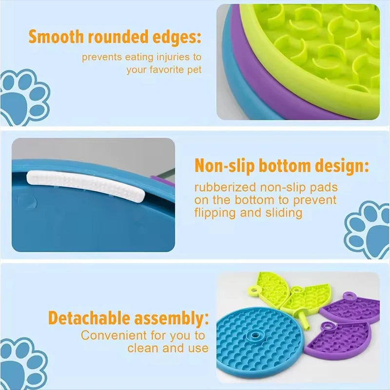 Booteely 3-Level Slow Feeder Dog Bowl