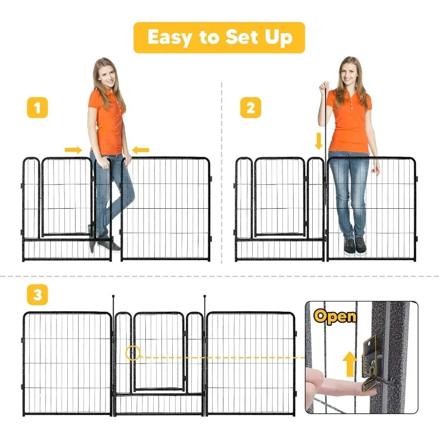 101.6cm 16-Piece Outdoor Dog Playpen