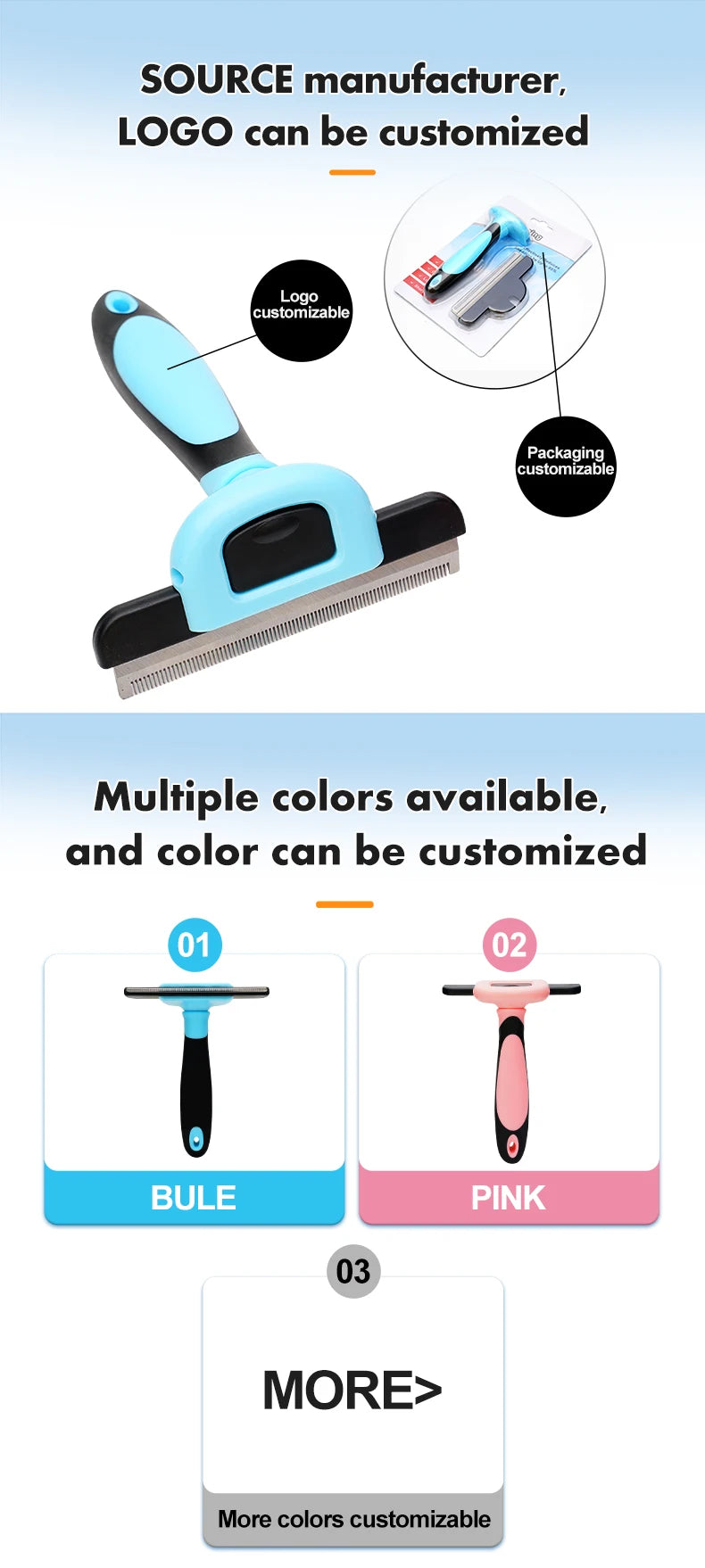 Stainless Steel Dematting Comb for Pets