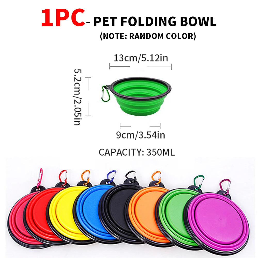 2-in-1 Foldable Travel Dog Bowl