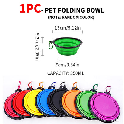 2-in-1 Foldable Travel Dog Bowl