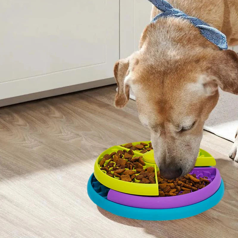 Booteely 3-Level Slow Feeder Dog Bowl