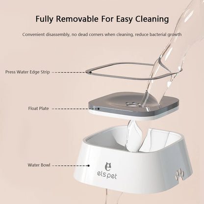 Anti-Spill Floating Dog Water Bowl