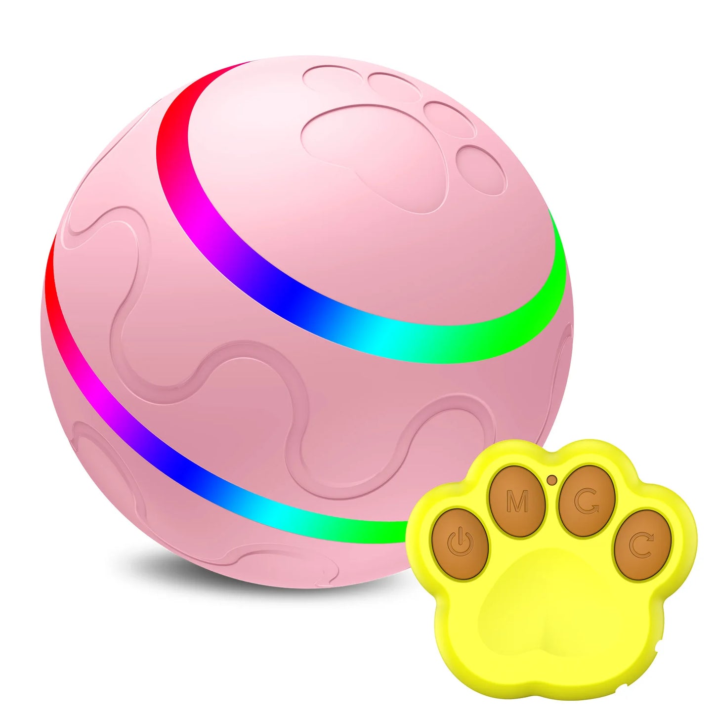Interactive Flashing Remote Dog Toy Ball