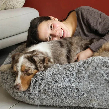 Large Winter Warm Plush Dog Bed