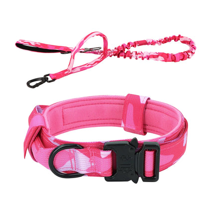 Heavy Duty Tactical Dog Collar Leash Set