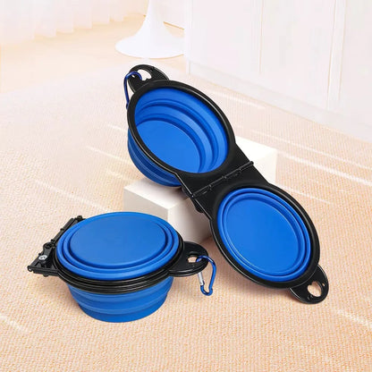 2-in-1 Foldable Travel Dog Bowl