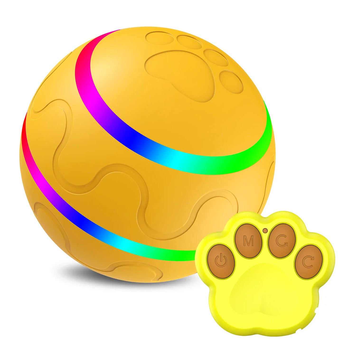 Interactive Flashing Remote Dog Toy Ball