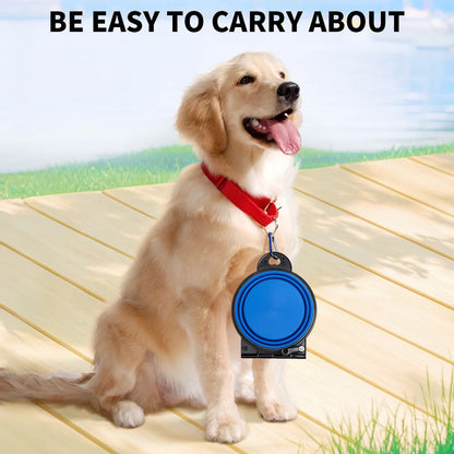 2-in-1 Foldable Travel Dog Bowl