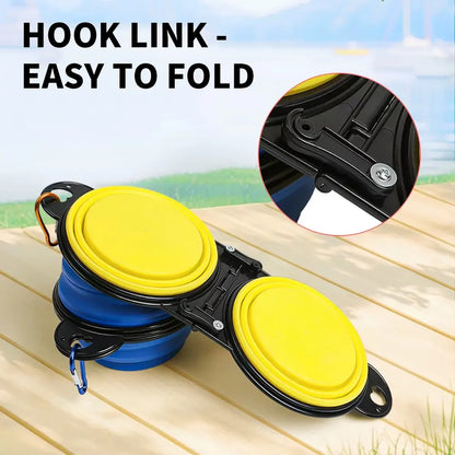 2-in-1 Foldable Travel Dog Bowl