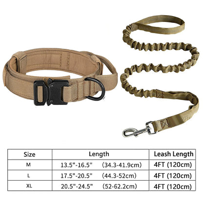 Heavy Duty Tactical Dog Collar Leash
