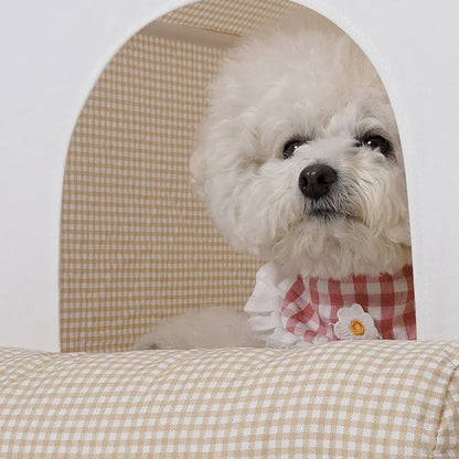 Foldable Winter Warm Pet House Bed