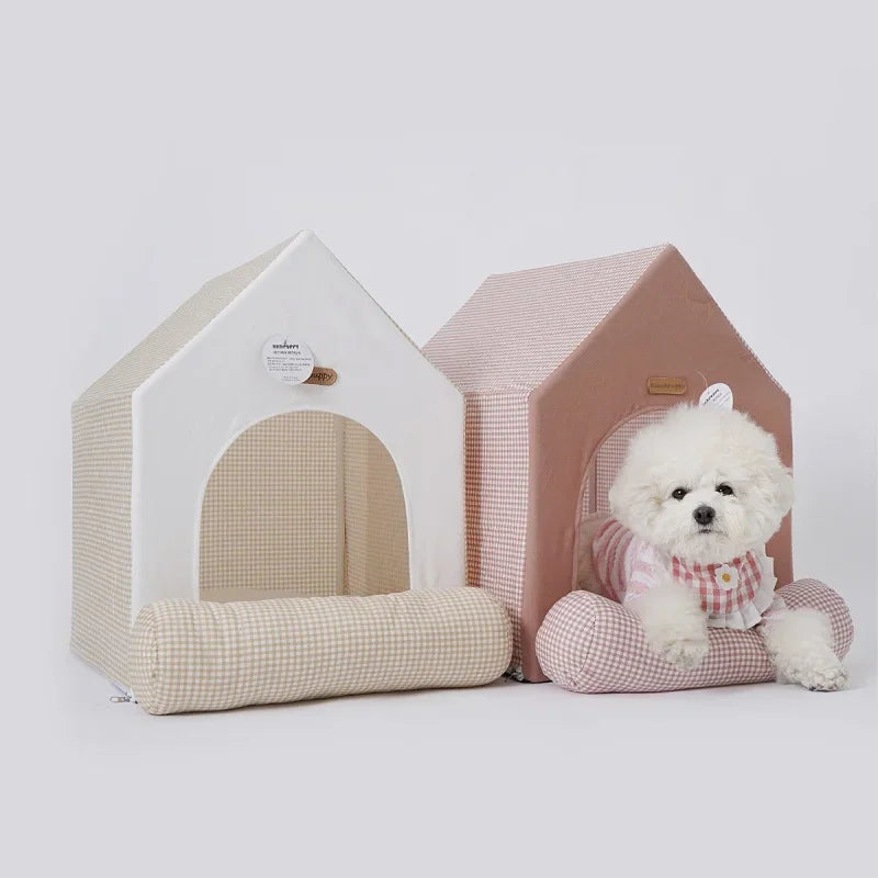 Foldable Winter Warm Pet House Bed