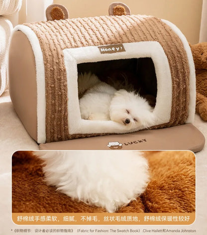 Autumn Winter 3D Curved Pet House Mat