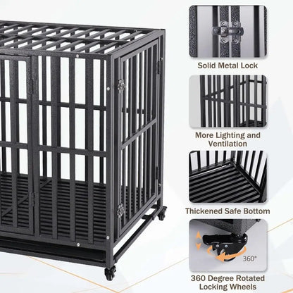 42-Inch Heavy Duty Metal Dog Crate
