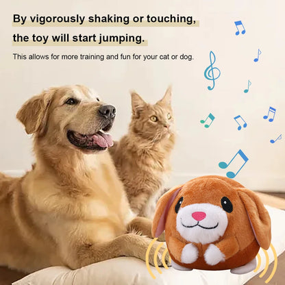 Automatic Bouncing Squeaky Dog Toy