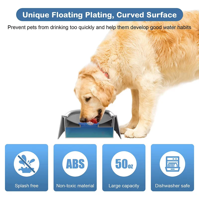 Anti-Spill Floating Dog Water Bowl