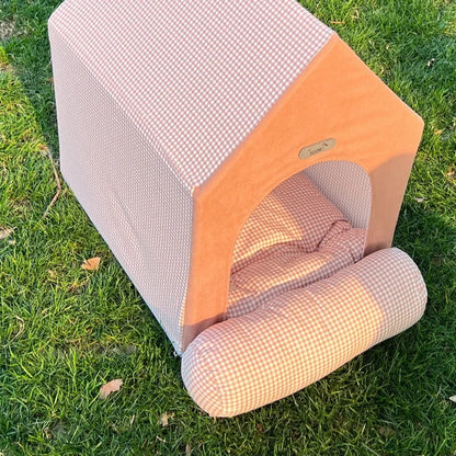 Foldable Winter Warm Pet House Bed
