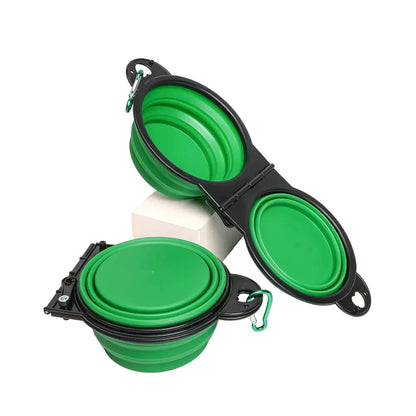 2-in-1 Foldable Travel Dog Bowl