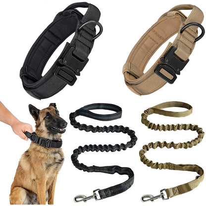 Heavy Duty Tactical Dog Collar Leash